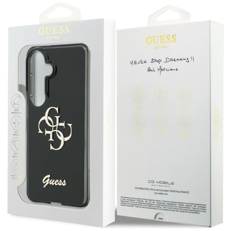 Guess IML Big Metal 4G Script - Samsung Galaxy S26 Case (Black) 8