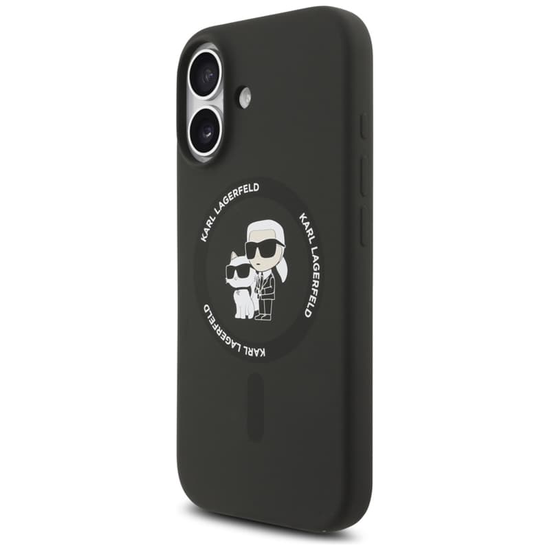 Karl Lagerfeld Silicone Karl & Choupette Ring MagSafe - Case iPhone 17 (black) 2