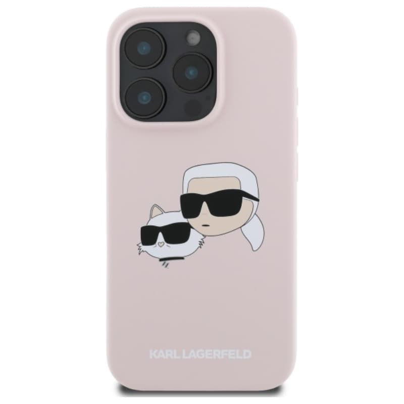 Karl Lagerfeld Silicone Double Heads Print MagSafe - Case iPhone 16 Pro Max (pink) 3