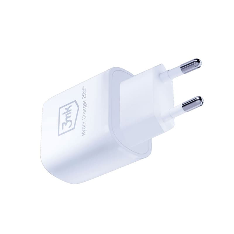 3mk Hyper Charger - USB-A QC 3.0 + USB-C PD 20W mains charger (White) 2