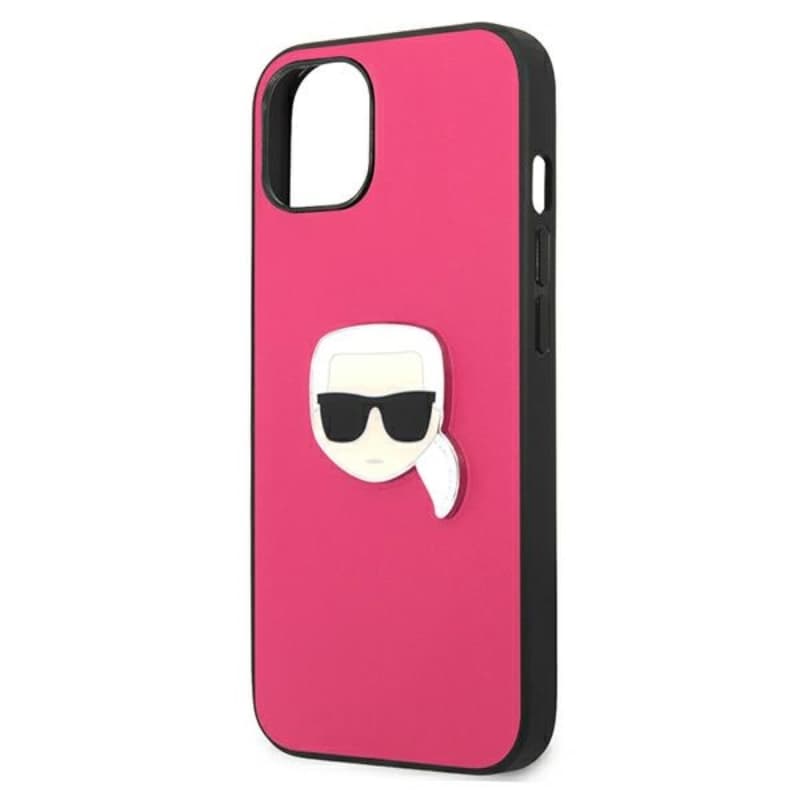 Karl Lagerfeld PU Leather Karl's Head Metal - Case for iPhone 13 mini (Pink) 6