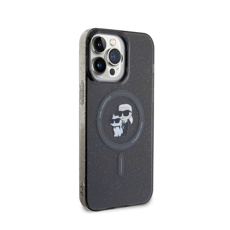 Karl Lagerfeld Karl & Choupette Glitter Magsafe - Case for iPhone 15 Pro Max (Black) 4