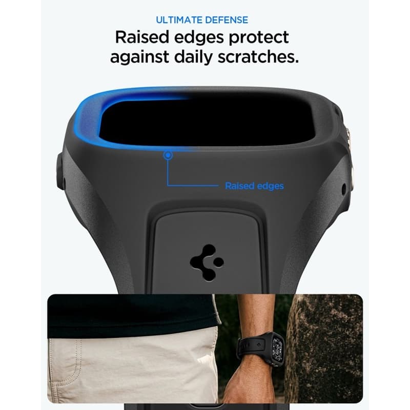 Spigen Liquid Air Pro - Strap with Case for Apple Watch Ultra 49mm (Black) 3