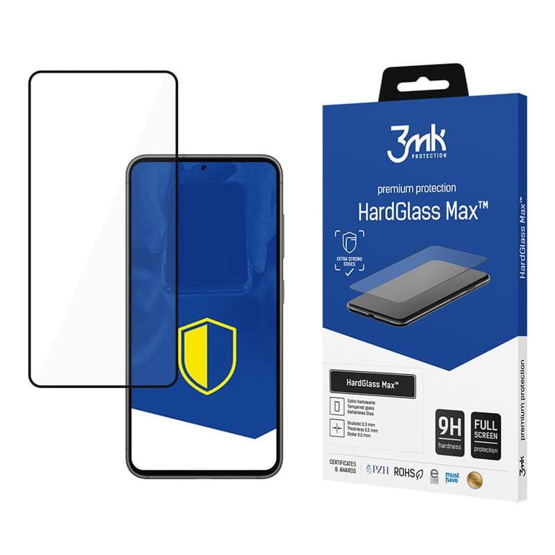 3mk HardGlass Max - Tempered Glass for Samsung Galaxy S25 / S24 (Black)