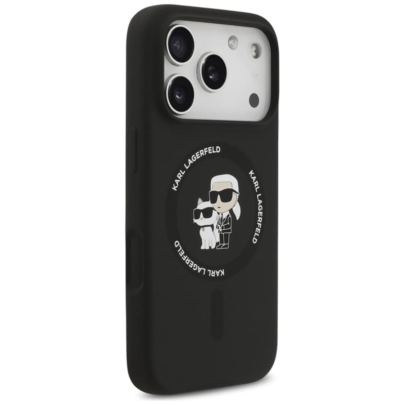 Karl Lagerfeld Silicone Karl & Choupette Ring MagSafe - Case iPhone 17 Pro Max (black) 4