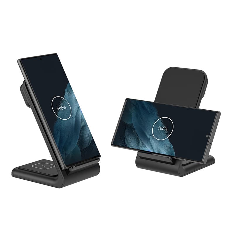 Crong PowerSpot Pivot Stand - 3-in-1 Wireless Charger for iPhone, Samsung & Android, Galaxy Watch and TWS Headphones (Black) 5