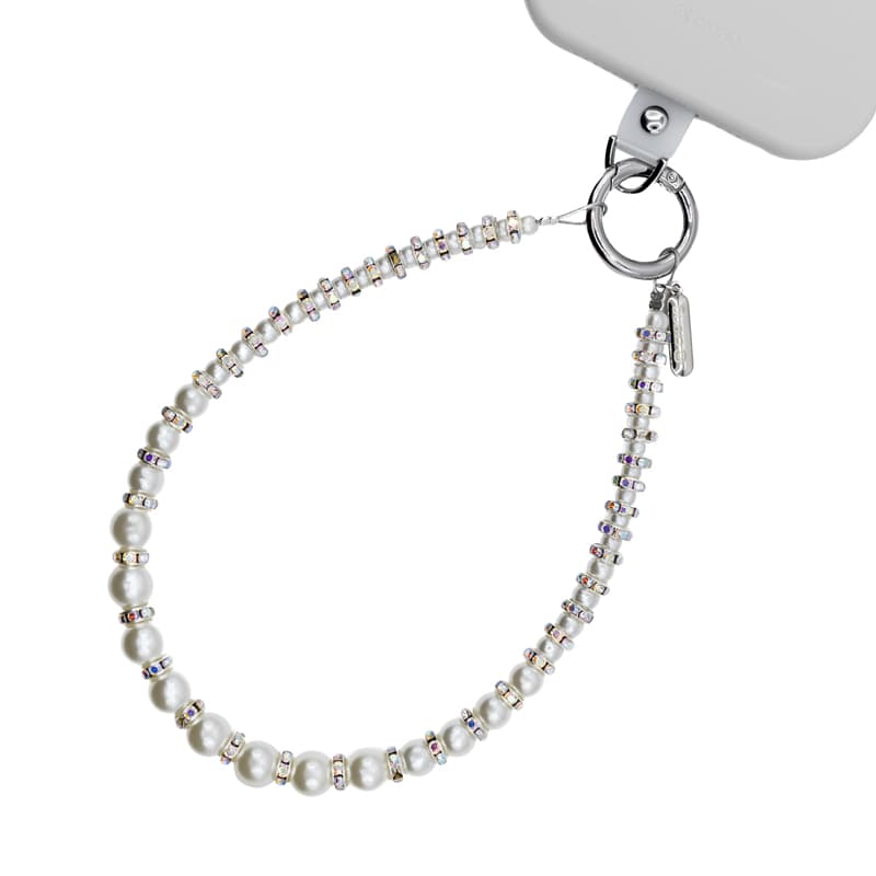 Crong Phone Charm - Lanyard Phone Pendant (Silver Beads) 1