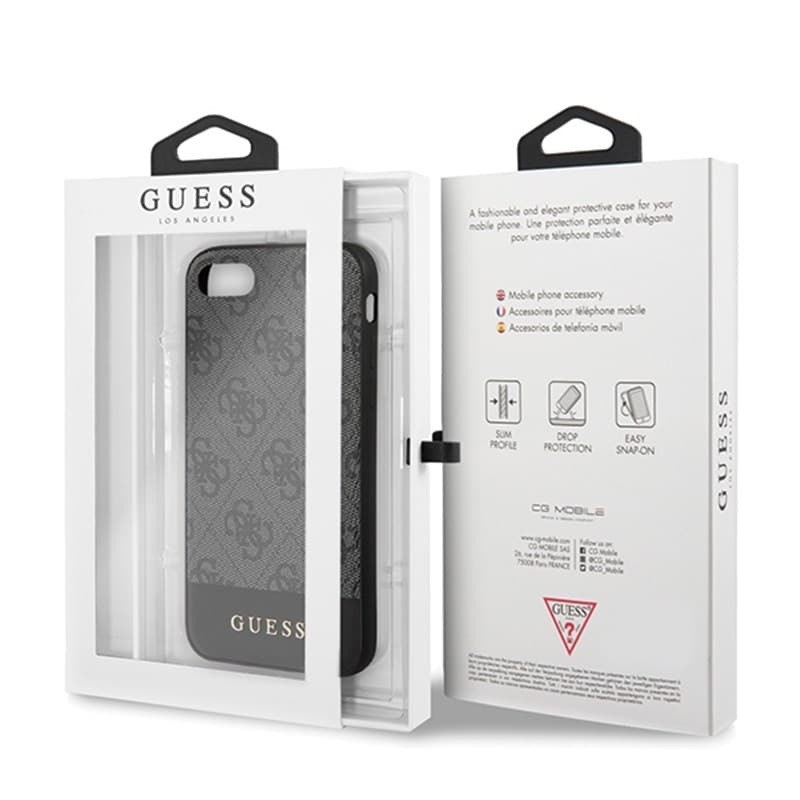 Guess 4G Bottom Stripe Collection - Case iPhone SE 2020 / 8 / 7 (Grey) 7