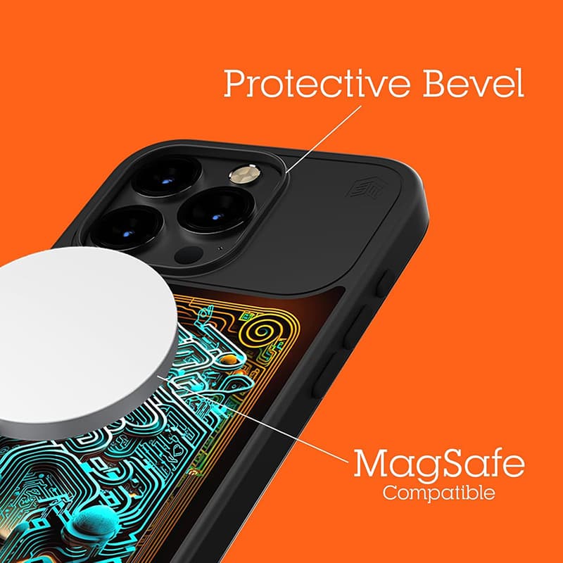 STM Reveal Warm MagSafe - Case for iPhone 15 (Black Realm) 4