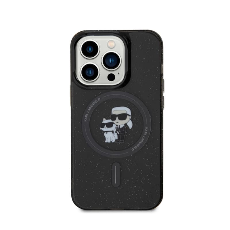 Karl Lagerfeld Karl & Choupette Glitter Magsafe - Case for iPhone 15 Pro (Black) 3