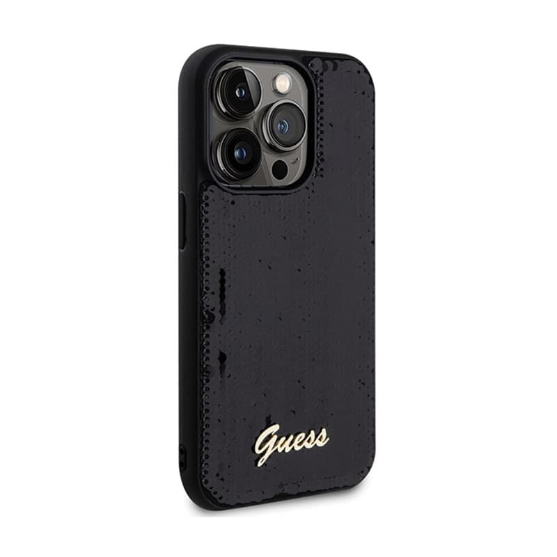 Guess Sequin Script Metal - Case for iPhone 13 Pro Max (black) 4