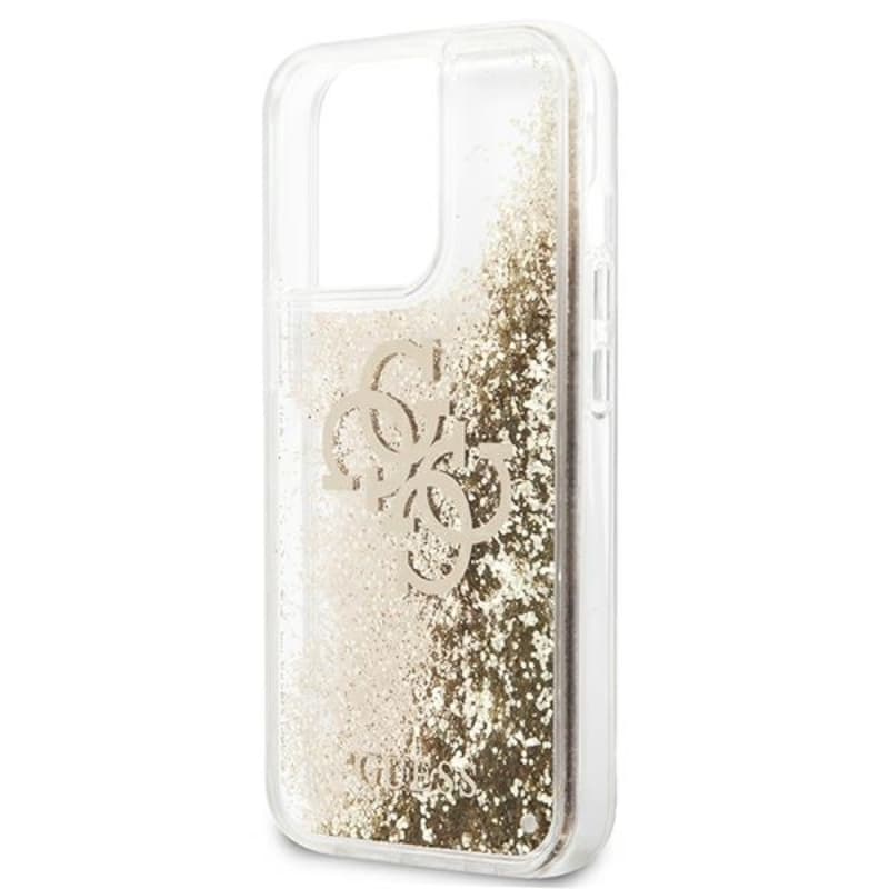 Guess Liquid Glitter 4G Big Logo - Case for iPhone 13 Pro Max (Gold) 6