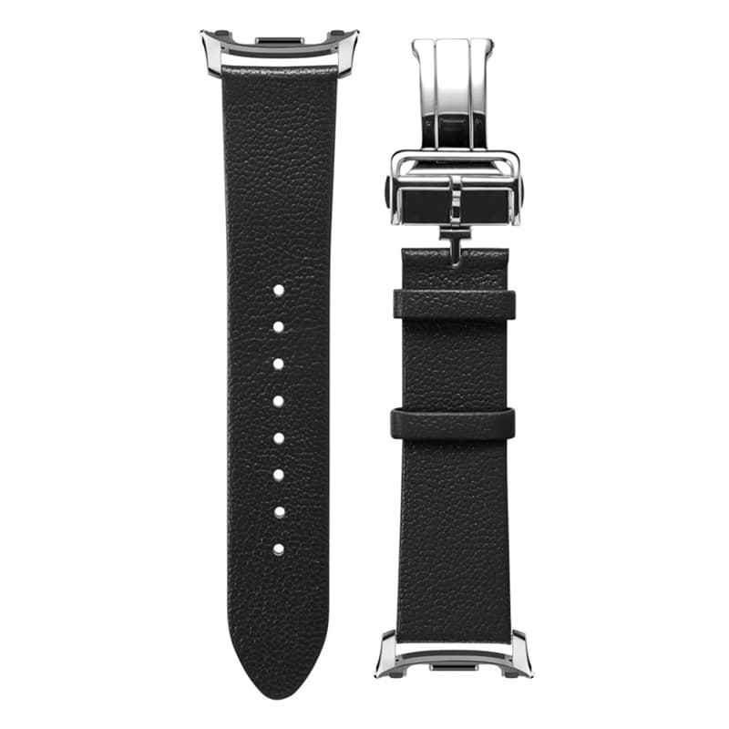 Spigen Enzo - Genuine Leather Strap for Samsung Galaxy Watch 8 / 8 Classic 40 / 44 / 46 mm (Black) 5