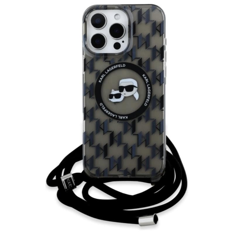 Karl Lagerfeld IML Crossbody Monogram Karl & Choupette Head MagSafe - Case for iPhone 16 Pro (black) 2