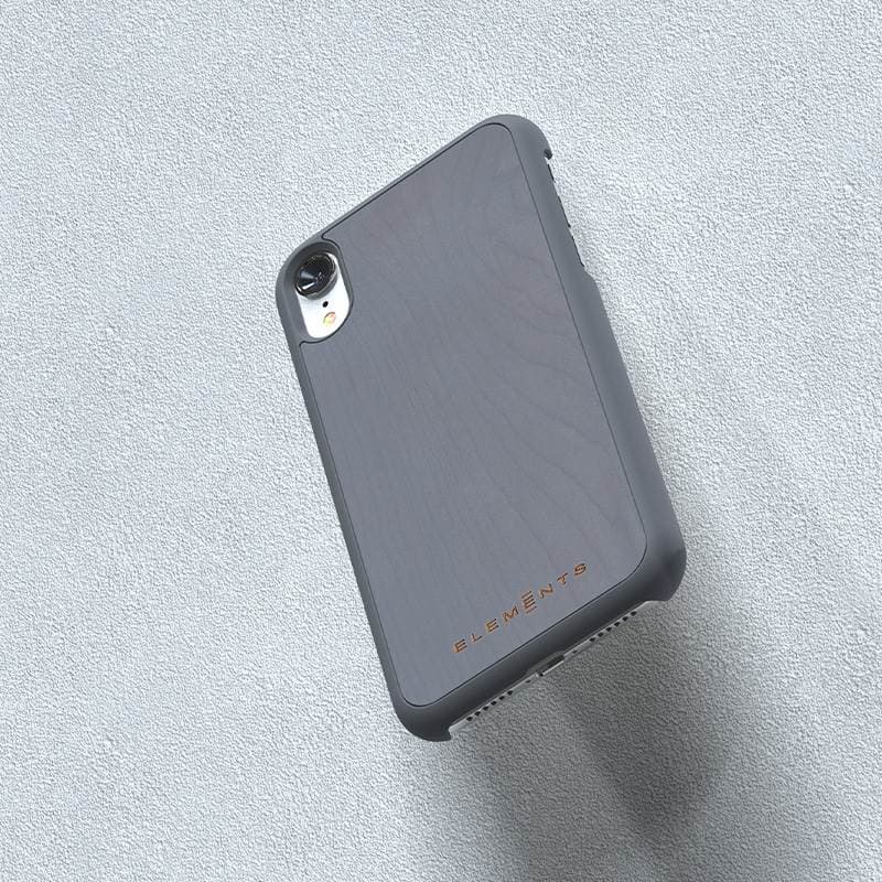 Nordic Elements Original Gefion - Case for iPhone XR with real maple wood (Mid Grey) 2