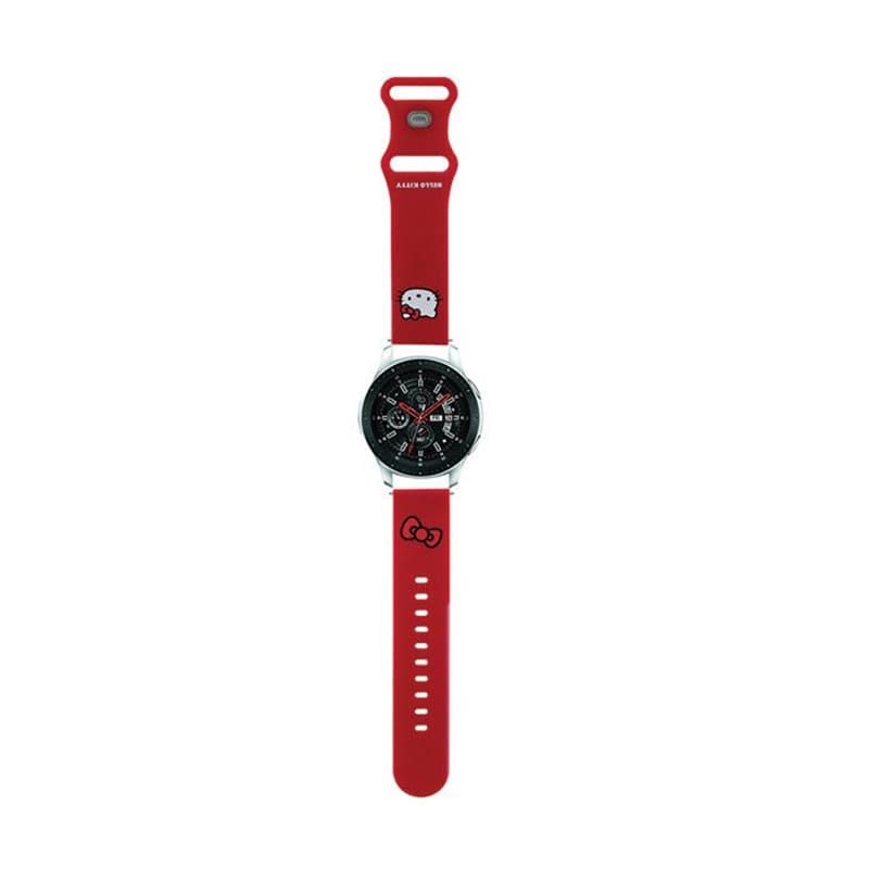 Hello Kitty Silicone Kitty Head - Universal strap for smartwatch 22 mm (red) 1