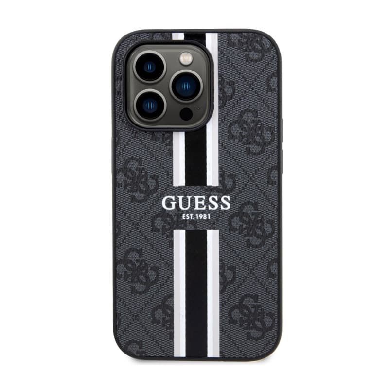 Guess 4G Printed Stripes MagSafe - Case for iPhone 14 Pro (Black) 3