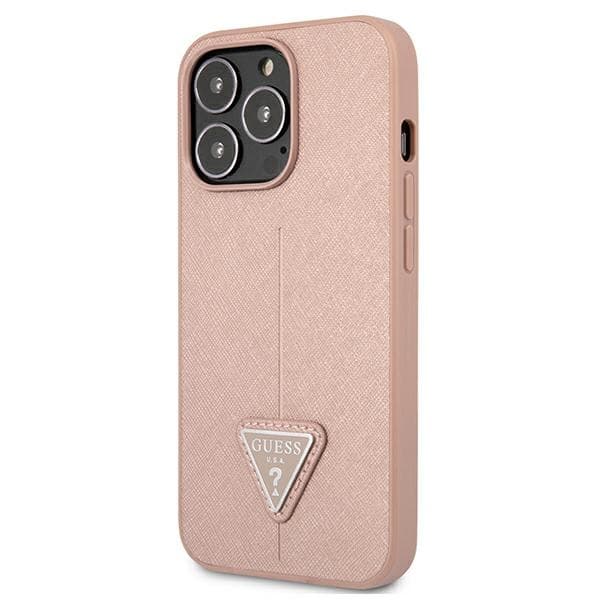 Guess SaffianoTriangle Logo Case - Case for iPhone 13 Pro (pink) 2