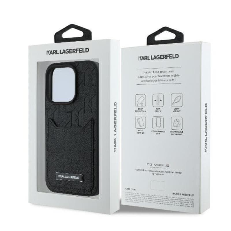 Karl Lagerfeld Cardslots Monogram - Case for iPhone 16 Pro (black) 8