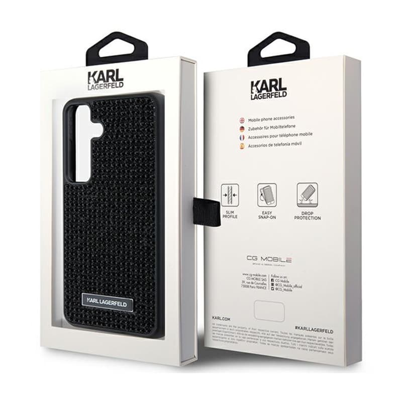 Karl Lagerfeld Rhinestone Metal Logo - Samsung Galaxy S24 Case (black) 8