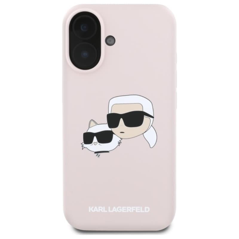Karl Lagerfeld Silicone Double Heads Print MagSafe - Case iPhone 16 (pink) 3