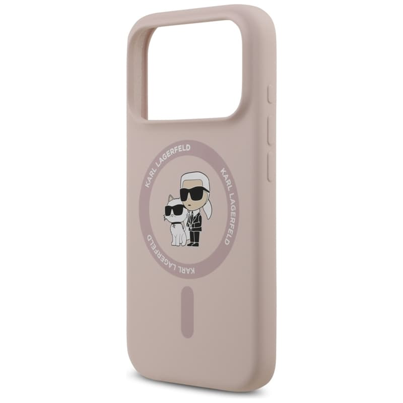 Karl Lagerfeld Silicone Karl & Choupette Ring MagSafe - Case iPhone 17 Pro (pink) 6