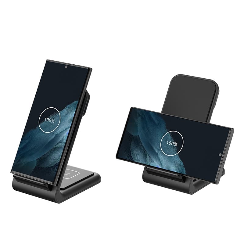 Crong PowerSpot Pivot Stand - 3-in-1 Wireless Charger for iPhone, Samsung & Android, Galaxy Watch and TWS Headphones (Black) 6