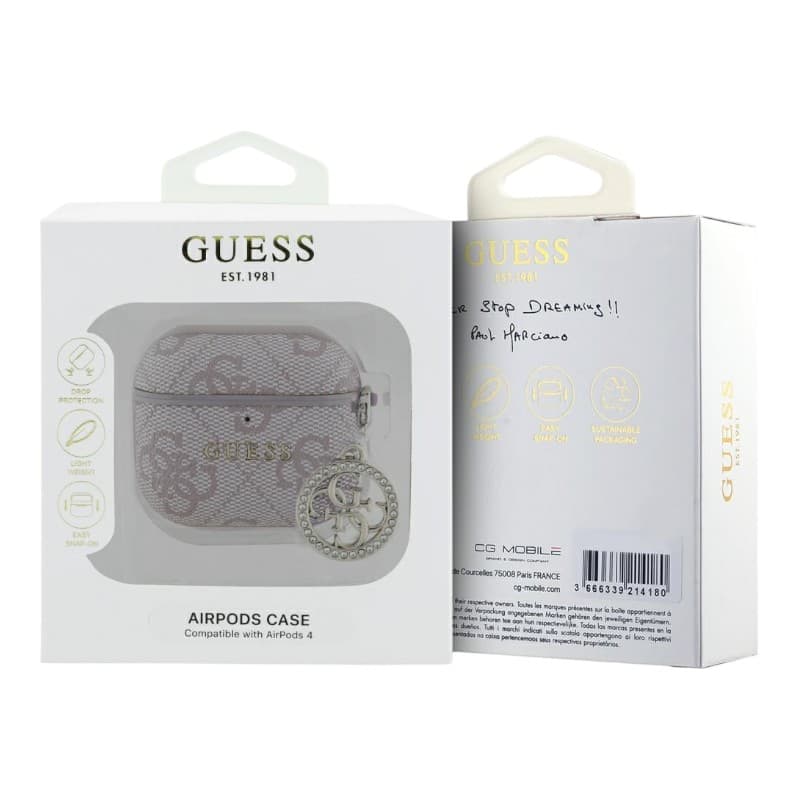 Guess 4G Strass Charm - AirPods 4 Case (pink) 3