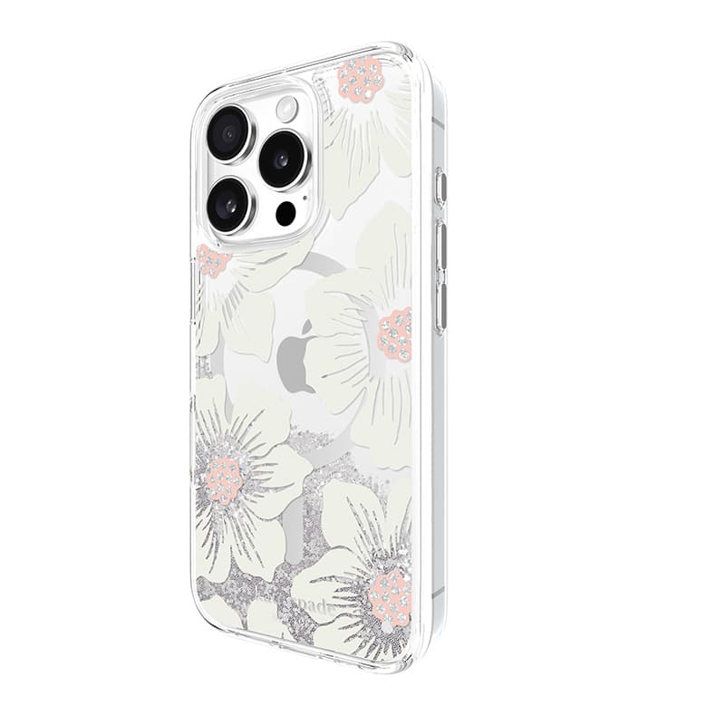 Kate Spade New York Liquid Glitter MagSafe - Case for iPhone 16 Pro (Hollyhock Floral) 4