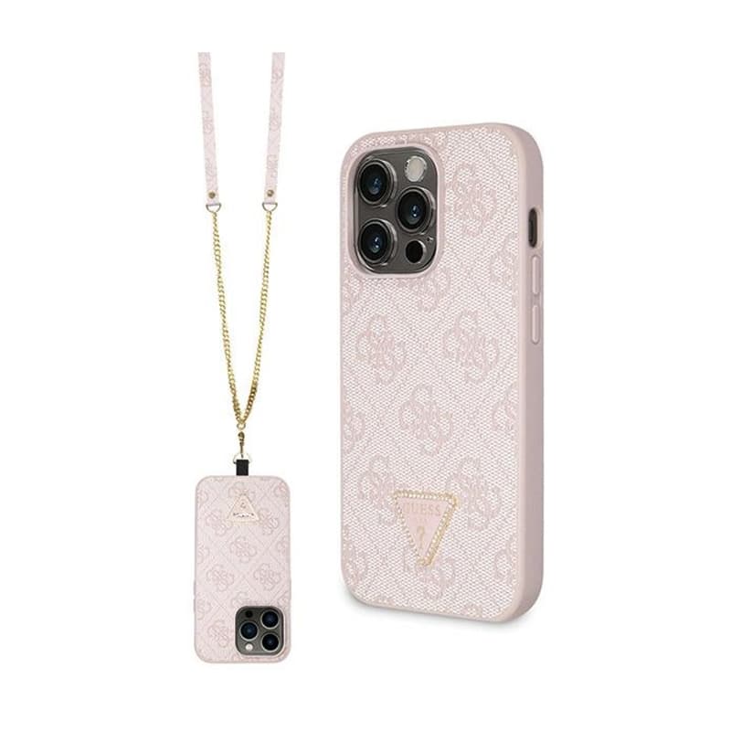 Guess Crossbody 4G Metal Logo - iPhone 14 Pro Case (pink) 1