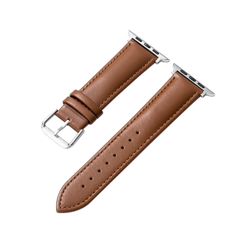 Crong Noble Band - Genuine Leather Strap for Apple Watch 44/45/46/49 mm (Mocha) 4
