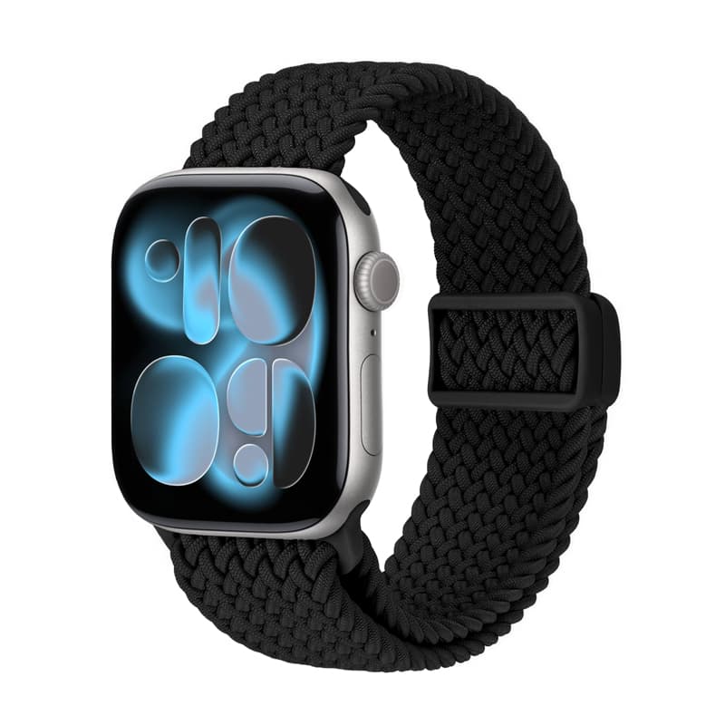 Crong Wave Band - Braided strap for Apple Watch 38/40/41/42 mm (black) 5