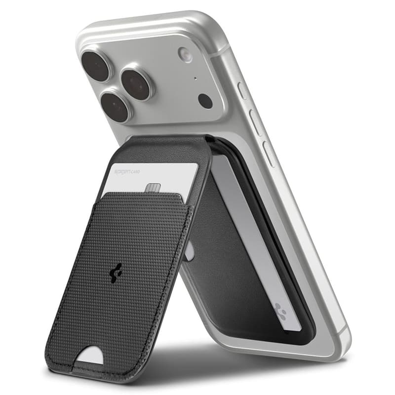 Spigen S314-2 Slim Fold Tripod MagSafe - Magnetic Wallet with Stand Function (Black) 1
