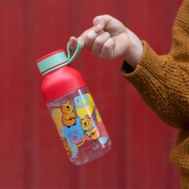 Quokka Ice Kids with strap - ecozen 430 ml water bottle with strap (Happy Quokka) 2