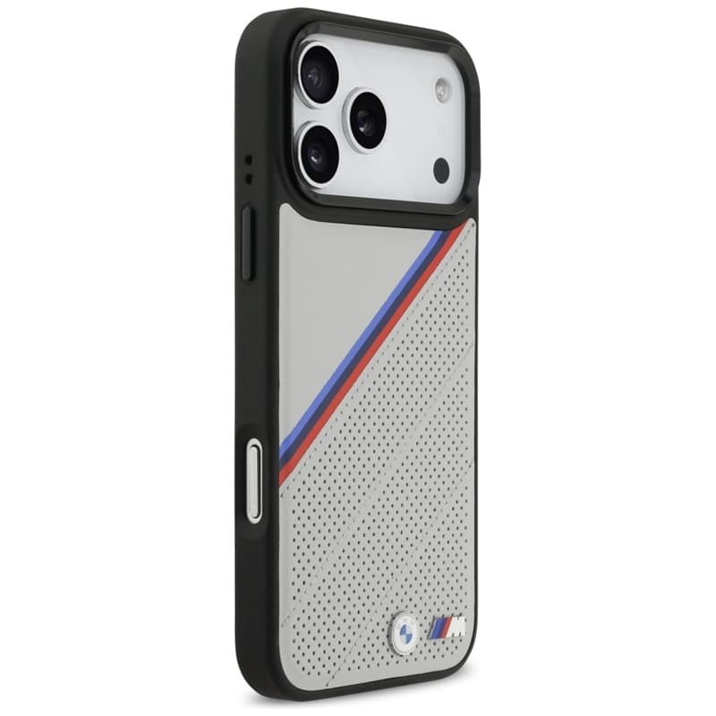 BMW M Tricolor Metal Logo MagSafe - iPhone 17 Pro Max Case (Gray) 4