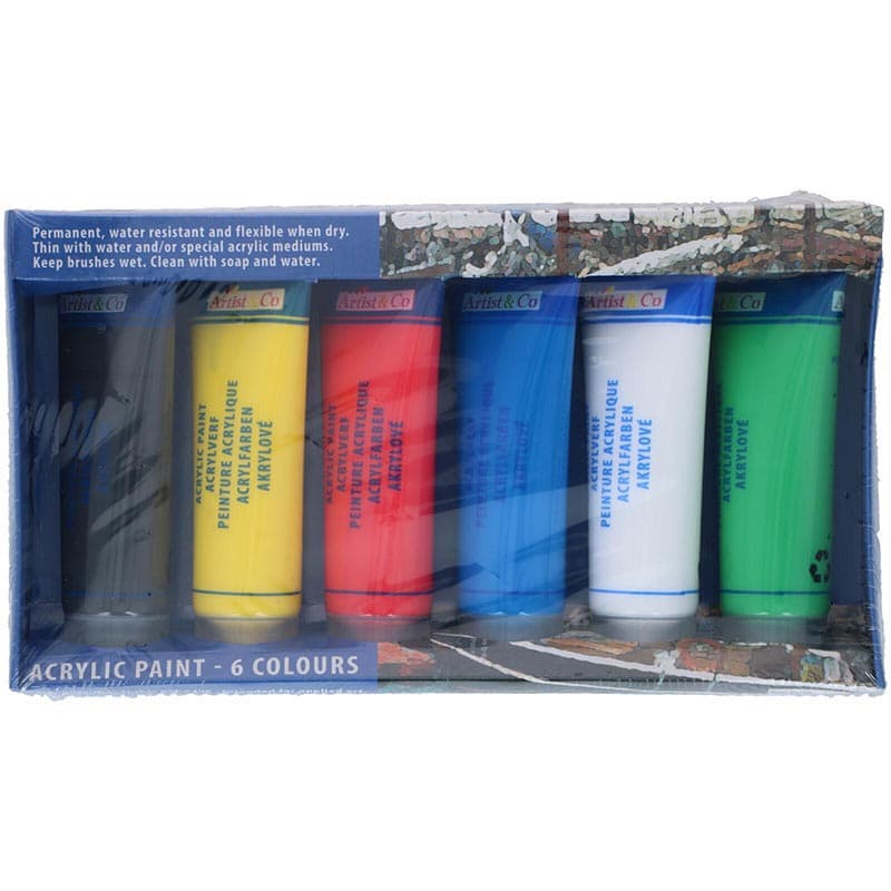 Artico - Set of acrylic paints 75 ml 6 colours 2
