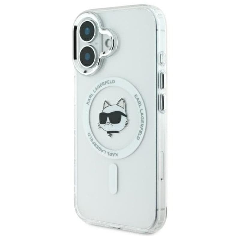 Karl Lagerfeld IML Metal Choupette Head MagSafe - Case for iPhone 16 (white) 2