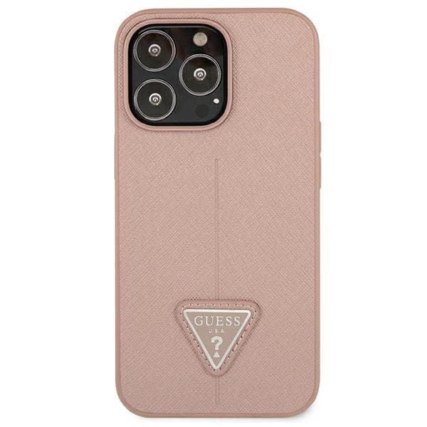 Guess SaffianoTriangle Logo Case - Case for iPhone 13 Pro (pink) 3