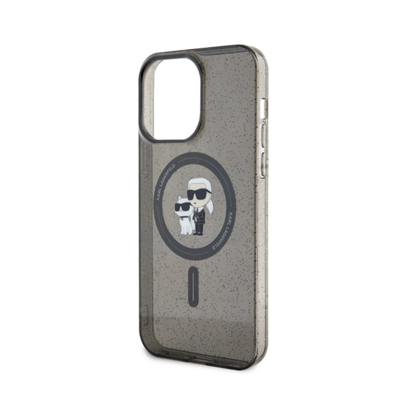 Karl Lagerfeld Karl & Choupette Glitter Magsafe - Case for iPhone 15 Pro Max (Black) 6