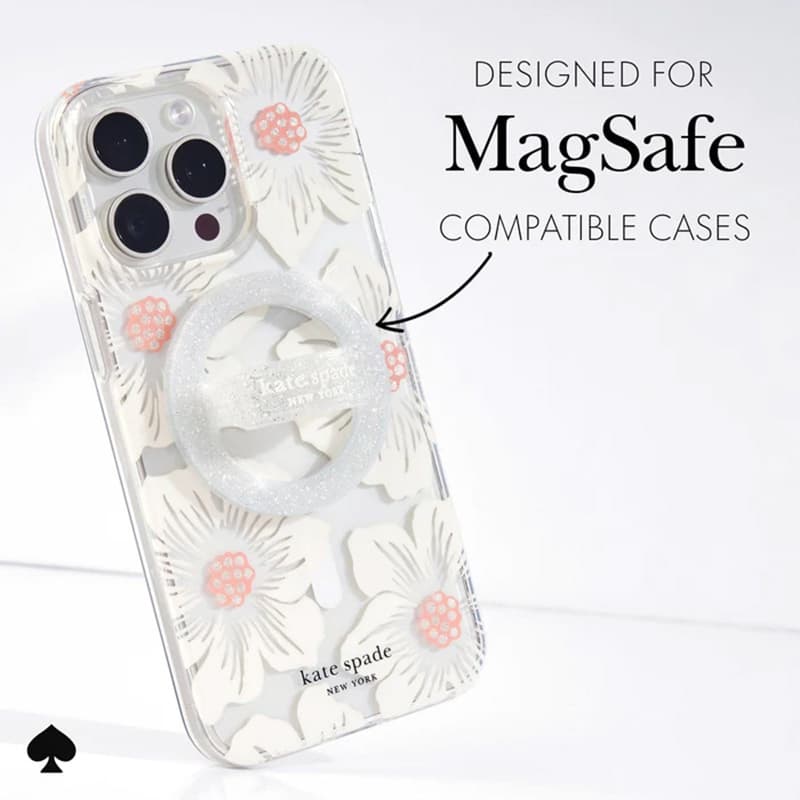 Kate Spade New York Magnetic Loop Grip - MagSafe finger holder (The Sparkle Silver) 4