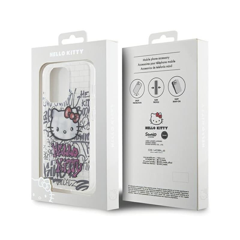 Hello Kitty IML Kitty On Bricks Graffiti - iPhone 15 Pro Max Case (white) 8
