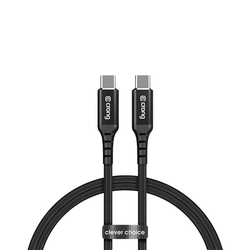 Crong Armor Link - 60W PD 3A USB-C to USB-C Cable 150cm (Black) 3