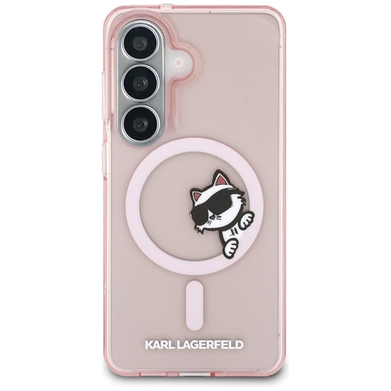 Karl Lagerfeld IML Peekaboo Choupette MagSafe - Samsung Galaxy S26 Case (Pink) 3