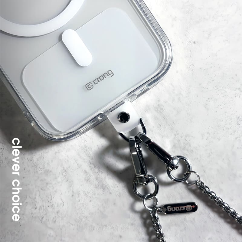Crong Phone Crossbody - Phone Lanyard (Silver Link) 4