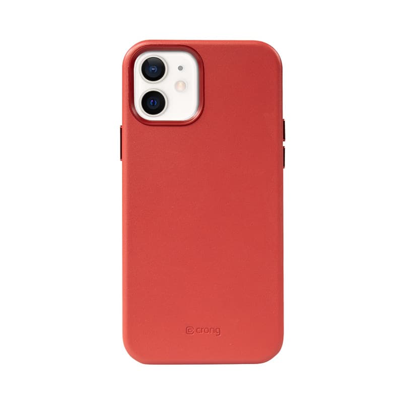 Crong Essential Cover Magnetic - iPhone 12 / iPhone 12 Pro MagSafe Leather Case (Red) 3