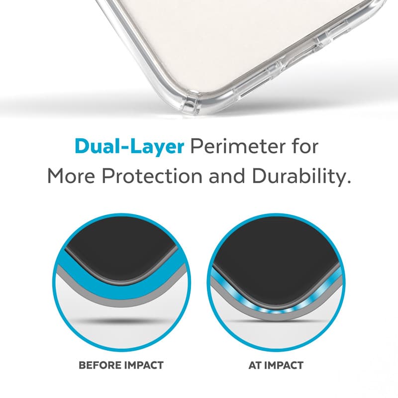 Speck Presidio Perfect-Clear + MagSafe - Case for iPhone 14 / iPhone 13 with MICROBAN coating (Clear) 6