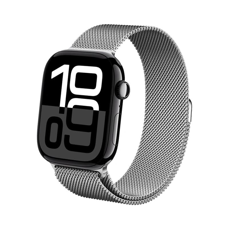Crong Milano Steel - Stainless Steel Strap for Apple Watch 38/40/41/42 mm (Silver) 7