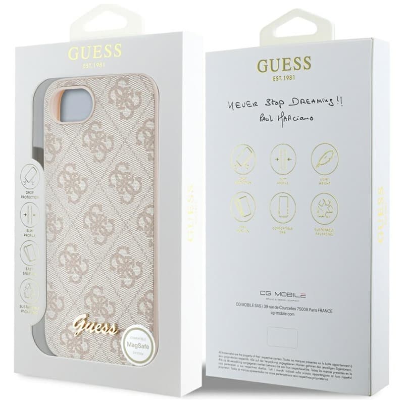 Guess 4G Script Logo MagSafe - Case for iPhone 16e (pink) 8