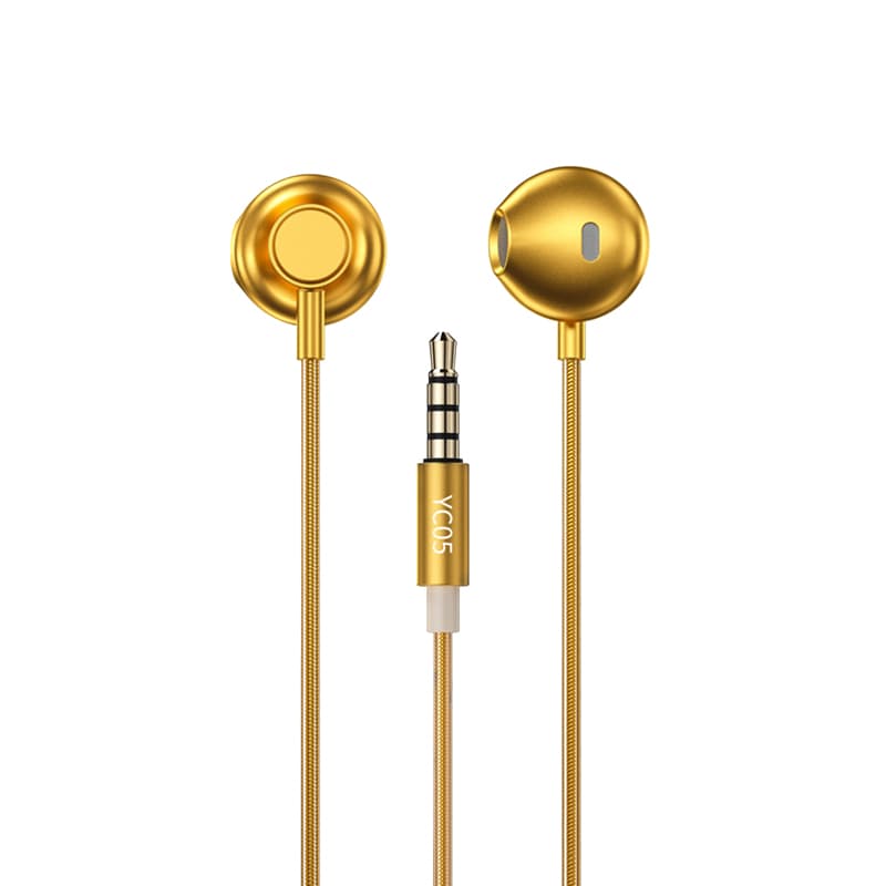 WEKOME YC05 Sakin Series - 3.5 mm jack wired headphones (Gold) 1