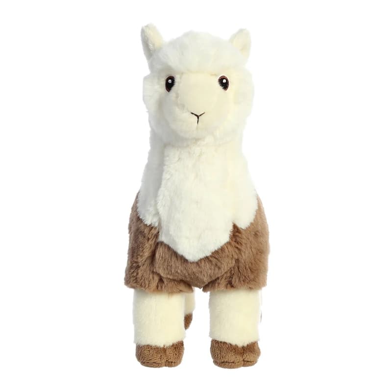 Eco Nation – Plush Toy / Cuddly White-Brown Alpaca 24 cm Eco-Friendly 4